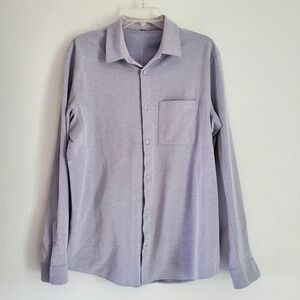 Lululemon Shirt Mens Large Button Down Long Sleeve Collared Live‎ In Practice